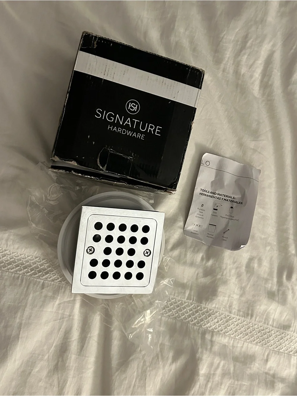 Polished Chrome Square Shower Drain